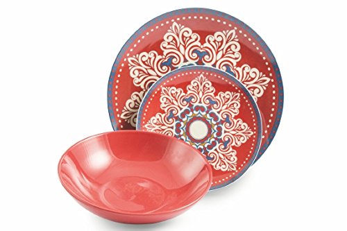 VILLA D'ESTE HOME Vajilla 18 Piezas Shiraz Multicolor