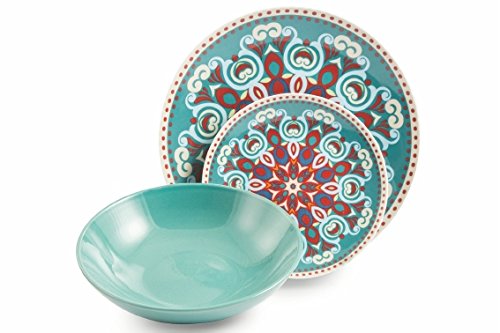 VILLA D'ESTE HOME Vajilla 18 Piezas Shiraz Multicolor