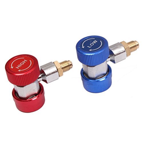 Winomo Ajustable Ac R134A Acoplador Rpido Conector Adaptador Baja Alta 1/4" Hvac