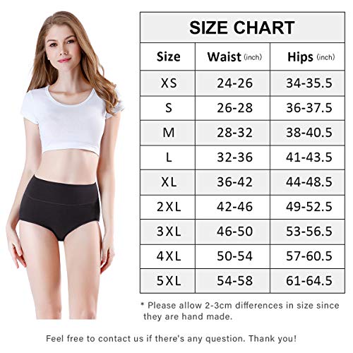 wirarpa Bragas Mujer Talle Alto Sin Costuras Pack de 4 Culotte Bambú Suave Braguitas Tallas Grandes Negro Talla M