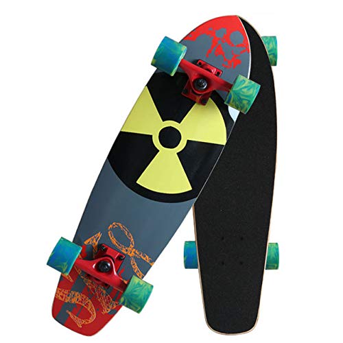 YYYY Patineta Completa, Tabla de Arce Big Fish, patineta de Viaje para Adultos/niños/Hombres/Adolescentes/Principiantes (69X16.5X10cm) 6