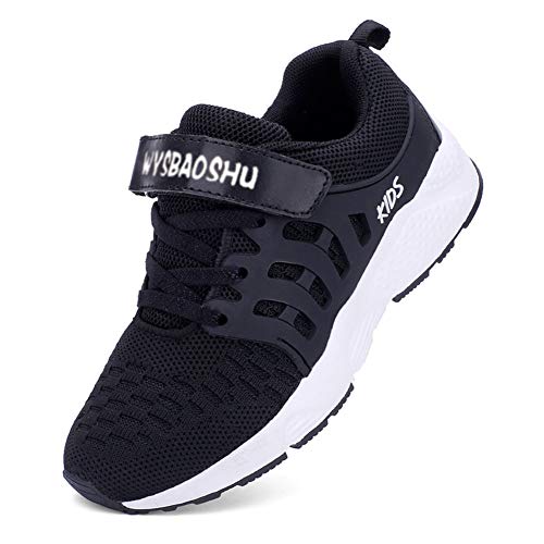 Zapatillas de Deporte de Moda para Niños Zapatillas Deportivas Transpirables para Niños y Niñas（34 EU,Negro