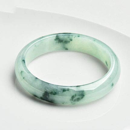 ZHIBO Especies de Hielo Myanmar Flor Azul Jade Pulsera de Jade Pulsera de Mujer Brazalete de Jade flotantes