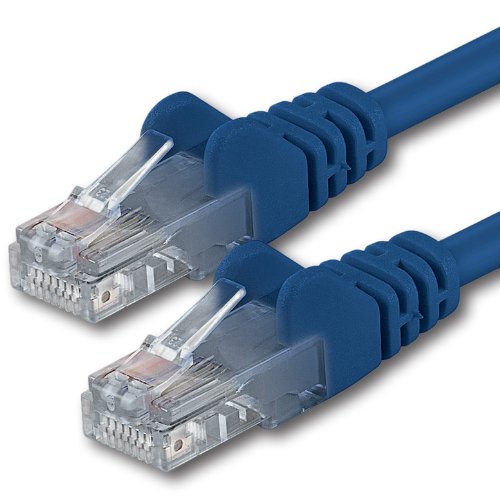 1 aTTack. de cable de red cat.6 – Azul – 1 x – 10 M – Cat6 cable ethernet lankabel 1000 Mbits (PoE) Patch Cable Compatible Con Cat.5 Cat.6 A Cat.7 Internet módem DSL Fritz Box