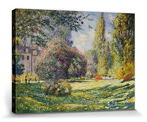 1art1 Claude Monet - El Parque Monceau, 1876 Cuadro, Lienzo Montado sobre Bastidor (40 x 30cm)