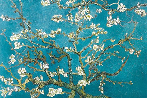 1art1 Vincent Van Gogh - Almendro En Flor, 1890 Cuadro, Lienzo Montado sobre Bastidor (120 x 80cm)