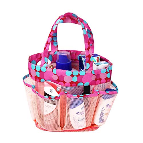 2PCS Bolsas de viaje - Baño portátil Artículos de tocador Cosméticos Champú Jabón Organizador Tote de ducha para la universidad Dorm Gym Camp & Travel Baño Ducha Caddy Bolsa de almacenamiento con asa