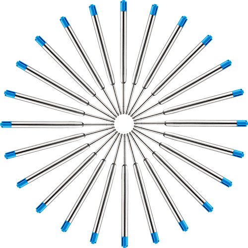 30 Piezas de Recambio de Bolígrafos de Bola Reemplazable Relleno de Metal de Pluma Recambios de Bolígrafos de Punta de Boda de Escritura (Azul)