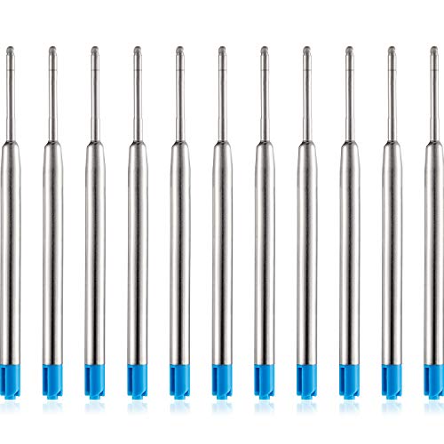 30 Piezas de Recambio de Bolígrafos de Bola Reemplazable Relleno de Metal de Pluma Recambios de Bolígrafos de Punta de Boda de Escritura (Azul)