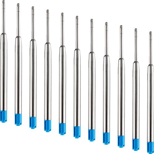 30 Piezas de Recambio de Bolígrafos de Bola Reemplazable Relleno de Metal de Pluma Recambios de Bolígrafos de Punta de Boda de Escritura (Azul)