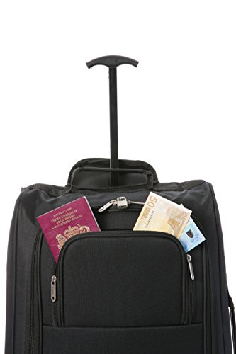 5 Cities The Valencia Collection Equipaje de Cabina Set of 2 TB023-830 Black, 55 cm, 42 L, Negro