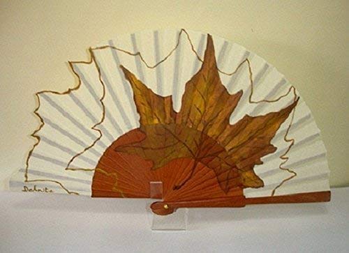 Abanico español/Abanico pintado a mano/Abanico flamenco/Abanico de madera/Abanicos Sevilla"Hoja de otoño"