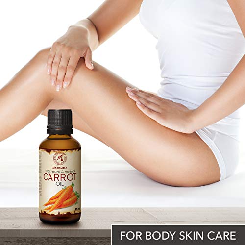 Aceite de Zanahoria 50ml - 100% Puro y Natural - Mejor Aceite de Cuidado para La Piel - Cabello - Cuerpo - Cuidado Personal - Aceite de Caroteno