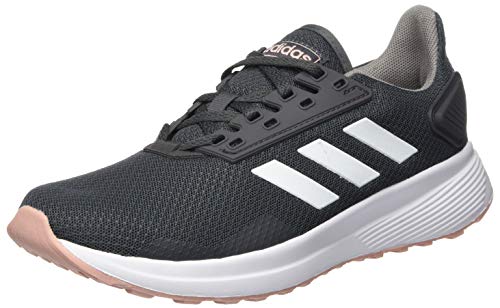 adidas Duramo 9, Zapatillas para Correr para Mujer, Grey Six/FTWR White/Pink Spirit, 37 1/3 EU