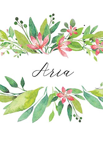 Aria: Cuaderno personalizado para mujeres (Diario con nombre, Regalo personalizado)