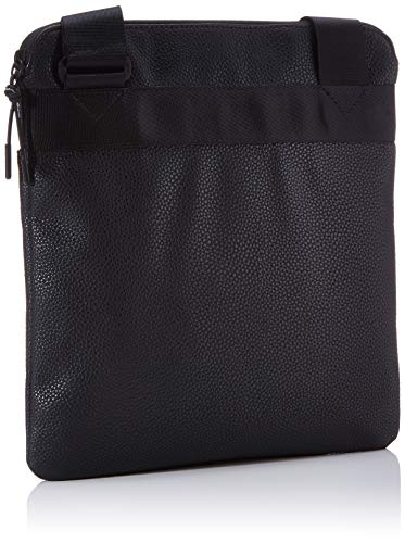 Armani Exchange - Medium Flat Crossbody Bag, Bolso bandolera Hombre, Negro (Black/Gun Metal), 29x2x27 cm (B x H T)