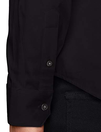 Armani Exchange Smart Stretch Satin Camisa, Negro (Black 1200), 38 (Talla del Fabricante: X-Small) para Hombre