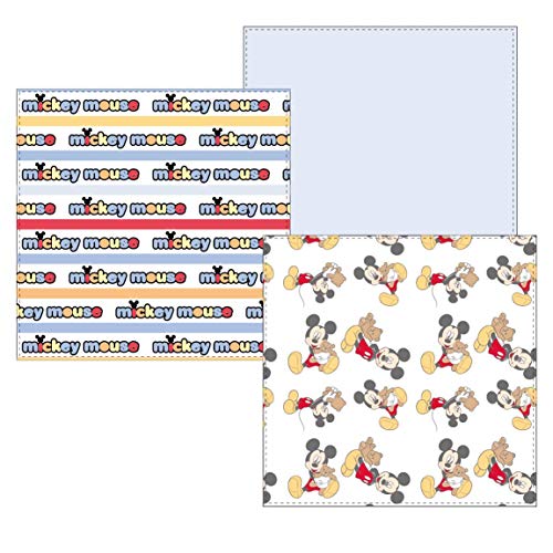 ARTESANIA CERDA Toallita Muselina Mickey Fulár, Azul (Azul C37), One Size (Tamaño del fabricante:70X70 CM) para Bebés
