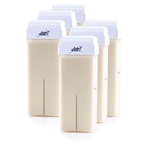 Bella Donna - Cartuchos de cera depilatoria tibia, óxido de cinc, 6 unidades de 100 ml