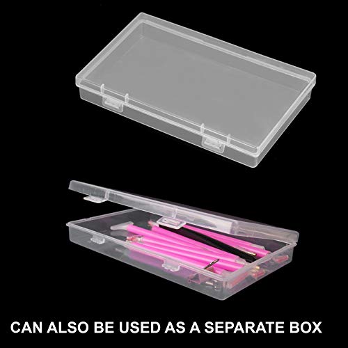 Belle Vous Organizadores para Abalorios (3 Paquete) - 28 Compartimentos (11x17,5cm) Plástico 5d Diamond Pintura de Diamantes Caja con Blanco Etiqueta Adhesivo - Para Rocailles Abalorios e Manualidades