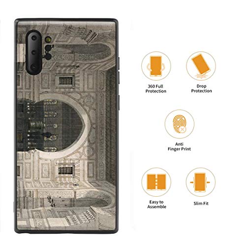Berkin Arts Louis Haghe para Samsung Galaxy Note 10 Pro/Caja del teléfono Celular de Arte/Impresión Giclee UV en la Cubierta del móvil(Interno of Moschea of Egypt Sultan El Ghoree Coloreed)