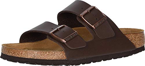 Birkenstock Arizona Birko-Flor Ancho, Sandalias de Punta Descubierta para Hombre, Marrón Oscuro (Braun (Dunkelbraun), 42 EU