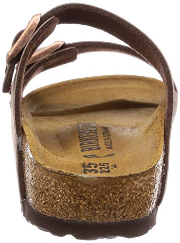 Birkenstock Arizona Birko-Flor Nubuck, Sandalias de Punta Descubierta Unisex Adulto, Marrón (Mocca Nubuk), 37 EU