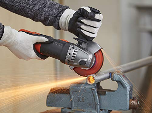 BLACK+DECKER BEG210-QS - Amoladora 115mm, 12.000 rpm, incluye empuñadura lateral