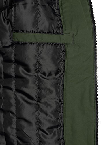 BlendShe Colette Parka De Entretiempo Abrigo Chaqueta para Mujer con Capucha, tamaño:M, Color:Forest Night (20124)
