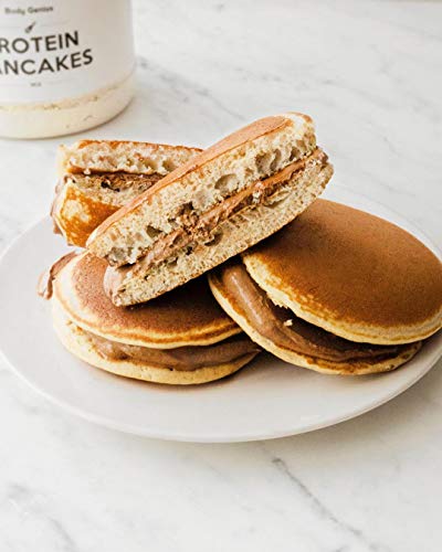 BODY GENIUS Protein Pancakes (Clásicos). 400g. Tortitas Proteicas Sin Azúcar Añadido. Con Proteína Whey Isolate y Harina de Avena. Hecho en España.