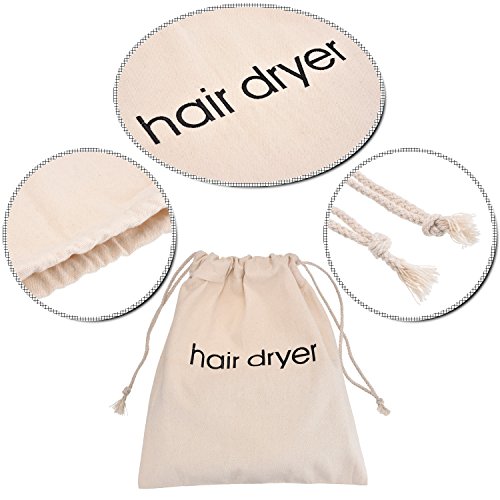 Bolsa de Secador de Pelo Bolsa con Cordón Bolsa de Hairdryer, 11,8 por 13,8 Pulgadas (Beige)