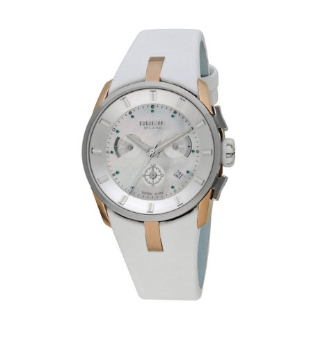 Breil Milano BW0513 - Reloj de Mujer de Cuarzo, Correa de Piel Color Blanco