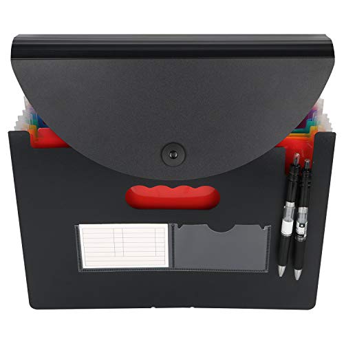 Carpeta Clasificadora Archivador acordeón 24 Bolsillos de gran Capacidad soporte Extensible portátil acordeón, Multi-Color Archivador A4 buen ayudante para Office, School, Home …