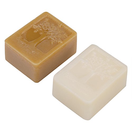 Cera de abeja pura, cera de abejas blanca natural de la categoría alimenticia 100g / 3.5oz + cera amarilla de las abejas de 100g / 3.5oz para muchos usos