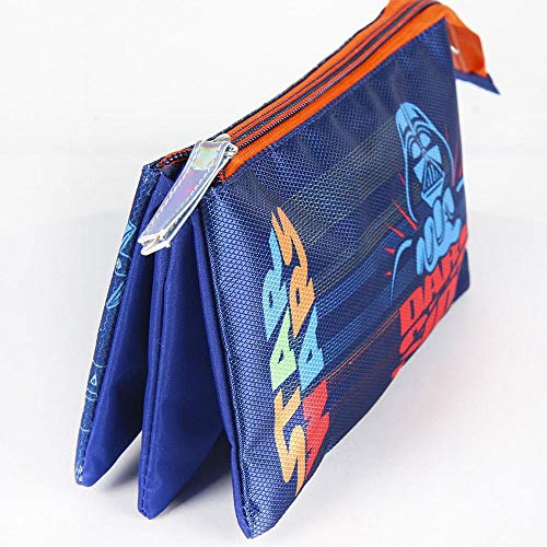 Cerdá - Estuche Triple Escolar Darth Vader Star Wars - Licencia Oficial de Disney Studios