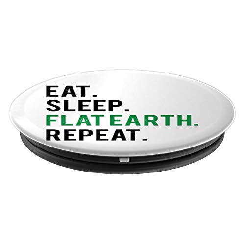 Comer Dormir Tierra Plana Conspiración de la ciencia retro PopSockets Agarre y Soporte para Teléfonos y Tabletas