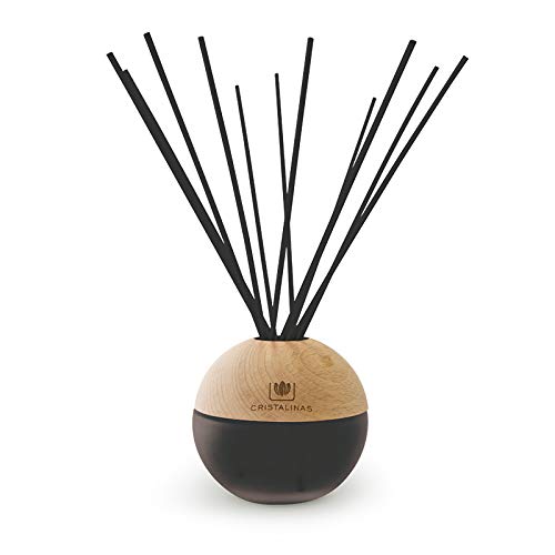 CRISTALINAS Ambientador sin Alcohol Mikado. Esfera Premium. Duración +16 semanas. 180 ml. Aroma SÁNDALO y Cedro