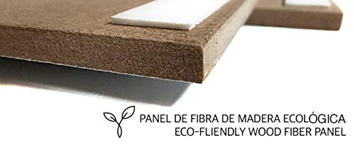 Cuadros de baño Botereo sobre Madera/Placas Madera. Set de 2 Cuadros de 19 cm x 25 cm x 4 mm unid. Adhesivo FÁCIL COLGADO. Adorno Decorativo. Decoración Pared hogar