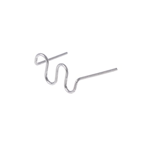 Cuigu 100 pcs/Set Coche Parachoques de plástico de Doble torsión Type precortado Ola DE 0,8 mm Grapas con Caliente Plana para Bolsas de plástico Reparación de la Grapadora