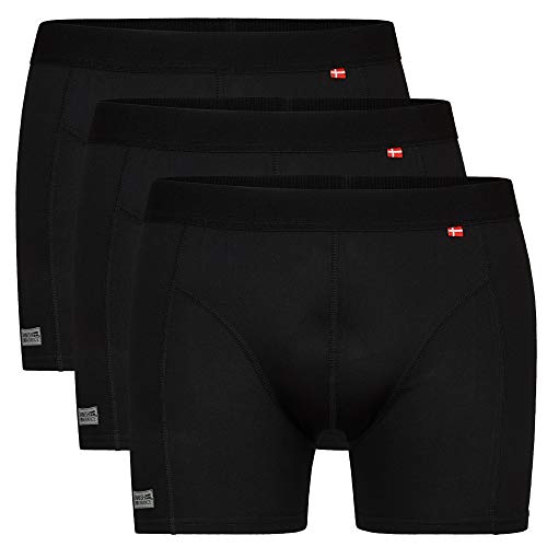DANISH ENDURANCE Calzoncillos Bóxer de Deporte Pack de 3 (Negro, XXX-Large)