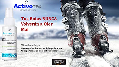 Desodorante calzado deportivo, zapatos, zapatillas, botas | Spray eliminador de olores para ropa y tejido | ACTIVOTEX (185 ml)