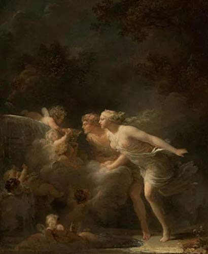 DIY 5D Full Diamond Painting Amor de Fragonard Fuente Love Crystal Rhinestone Full Diamond Bordado Imagen Mosaico Artista Decoración del hogar Artesanía