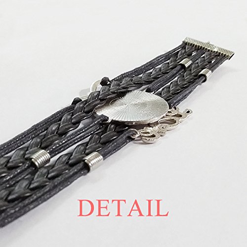 DIYthinker Bastet - Pulsera de piel con lazo para gorro, correa de mano