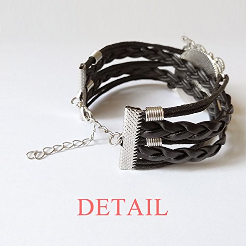 DIYthinker Bastet - Pulsera de piel con lazo para gorro, correa de mano