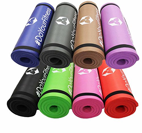 #DoYourFitness Esterilla para Fitness »Yamuna« / Colchoneta Extra Gruesa y Suave, Pilates, Gimnasia y Yoga/Estera Deporte/Medidas: 183 x 61 x 1,5 cm/Violeta