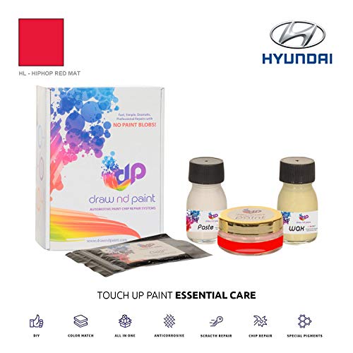 DrawndPaint for/Hyundai Accent/Hiphop Red Mat - HL/Touch-UP Sistema DE Pintura Coincidencia EXACTA/Essential Care