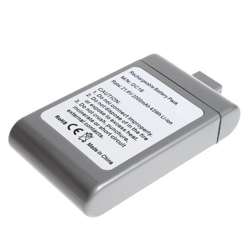 Dtk® Batería de Repuesto 21.6V 2000mAh para Dyson Aspirador de mano DC16 Root 6 DC16 Animal DC16 Issey Miyake Exclusive DC16 Pink 12097,912433-01, 912433-03, 912433-04, BP01