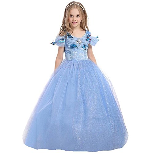 Elsa &Amp; Anna De-Fba-Cndr5 Disfraz de Princesa Para NiÑOs, Vestido de Princesa Para Fiesta De-Cndr5 Medium