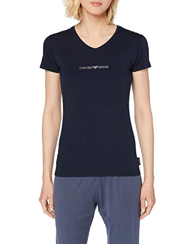 Emporio Armani 163321CC317 Camiseta de Pijama, Azul (Marine 00135), L para Mujer