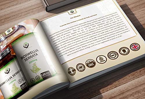 EN Boswellia Serrata 2000 mg | 120 Capsulas Veganas | Soporte Para Salud de Articulaciones | Incienso Para las Articulaciones y Tendones | Sin Gluten, OGM o Lácteos